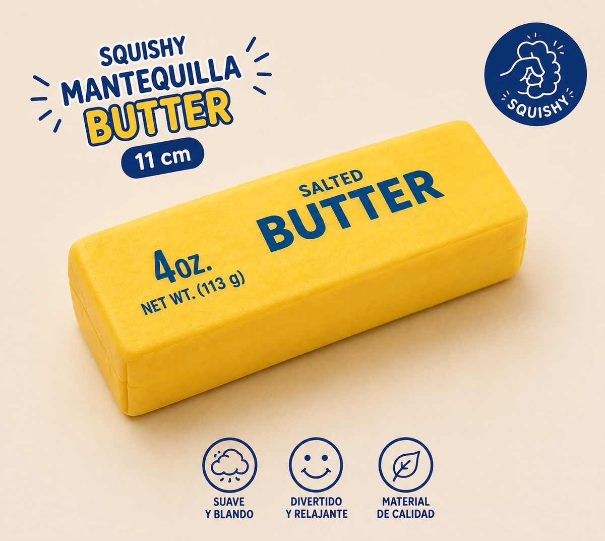 Mantequilla Y Queso Pack 2 En 1 Squishy Antiestrés Viral
