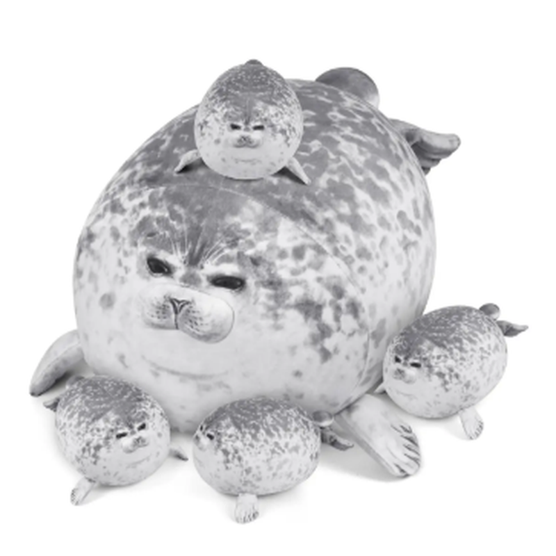 Peluche Foca Guatona 5 En 1 Mama Foca 40 Cm Importado